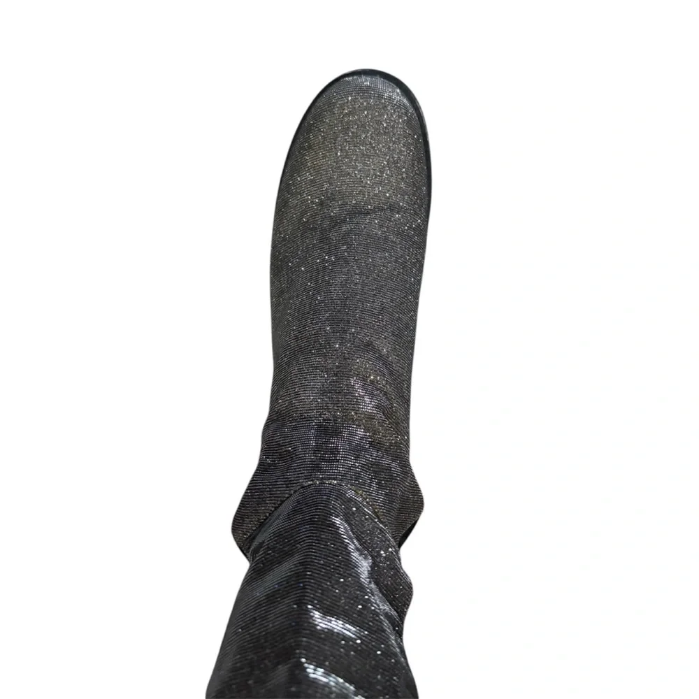 Stuart weitzman 50/50 metallic stretch over the knee boot women’s size 9